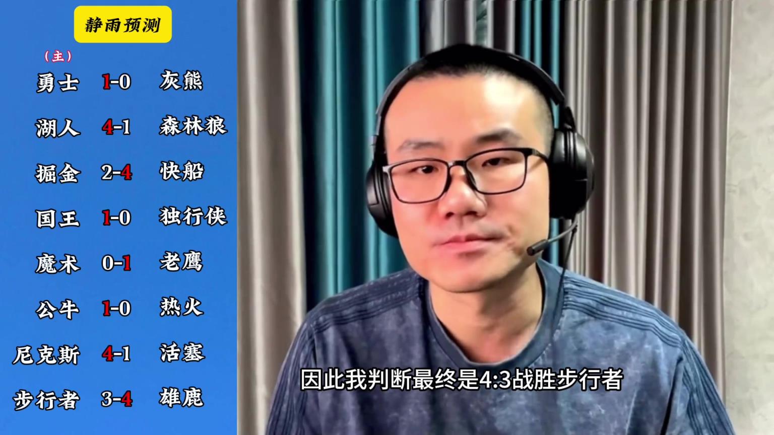 你同意嗎？靜雨對(duì)東西部季后賽球隊(duì)的預(yù)測(cè)：勇贏(yíng)熊 湖船尼鹿晉級(jí)